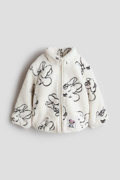 Embroidery-motif Teddy Jacket