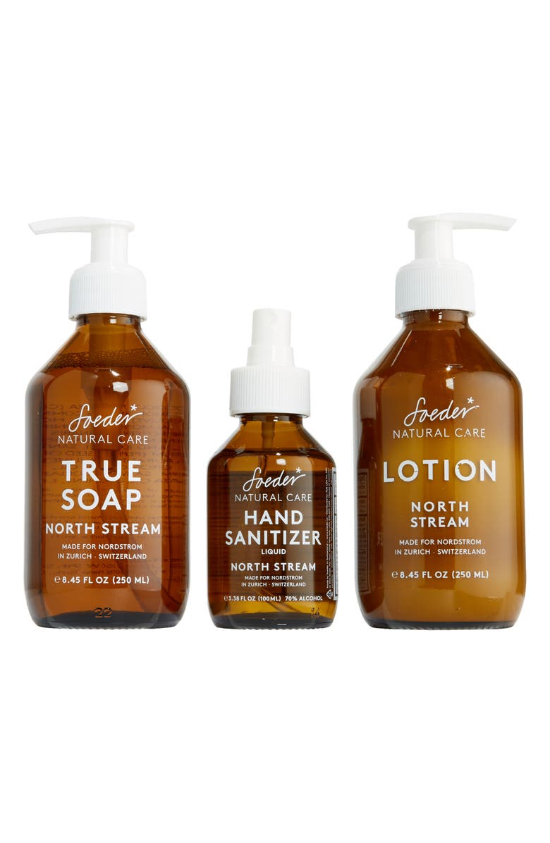 Soeder North Stream True Soap, Hand Sanitizer & Lotion Set, Main, color, 