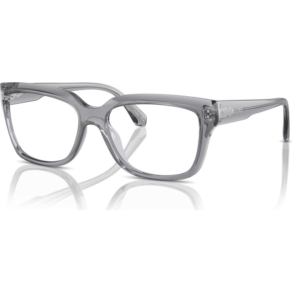 Michael Kors 54mm Rectangle Optical Glasses In Gray