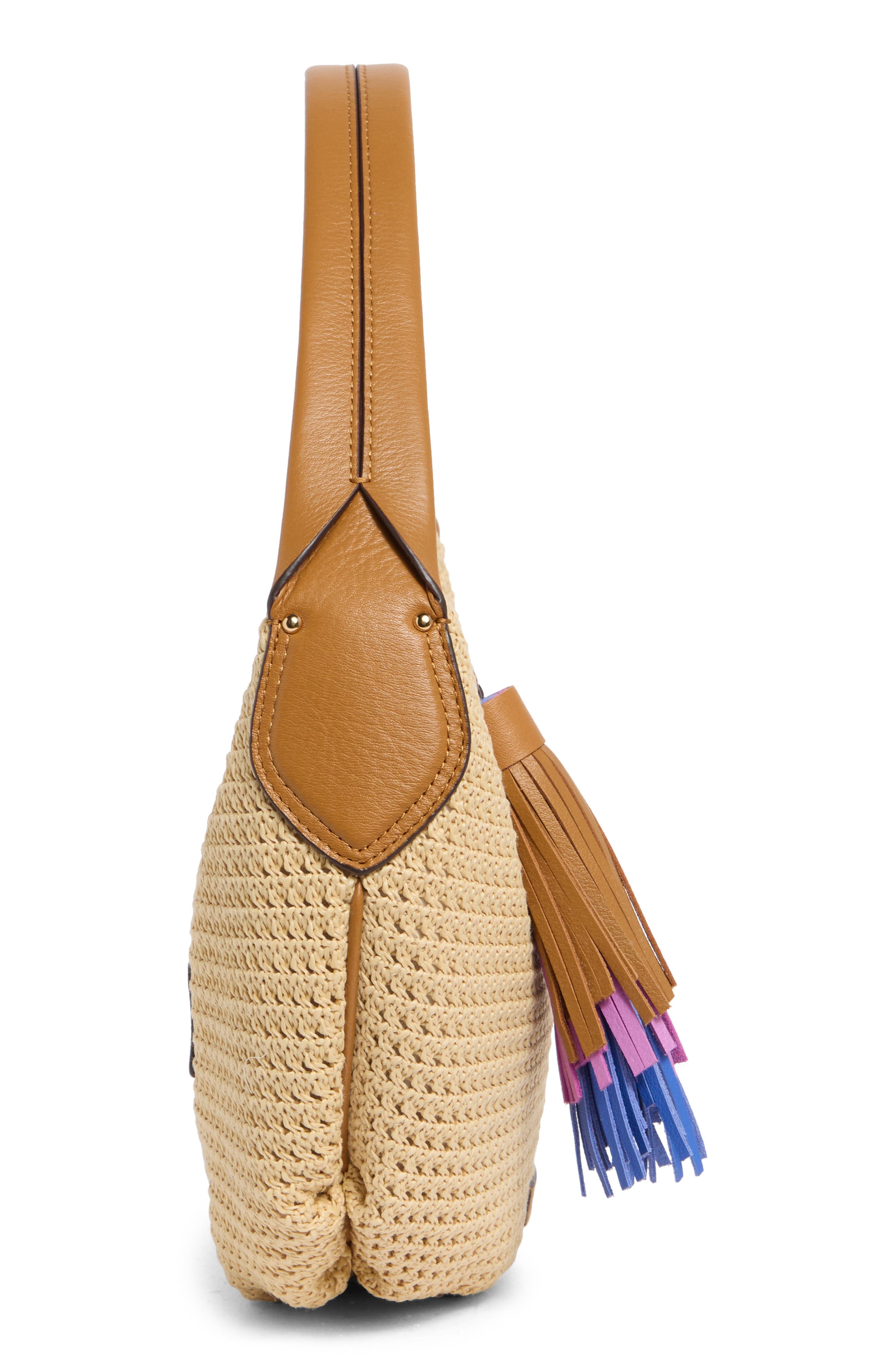 AIMEE Calypso Slouchy Hobo Bag, Alternate, color, Raffia Canyon