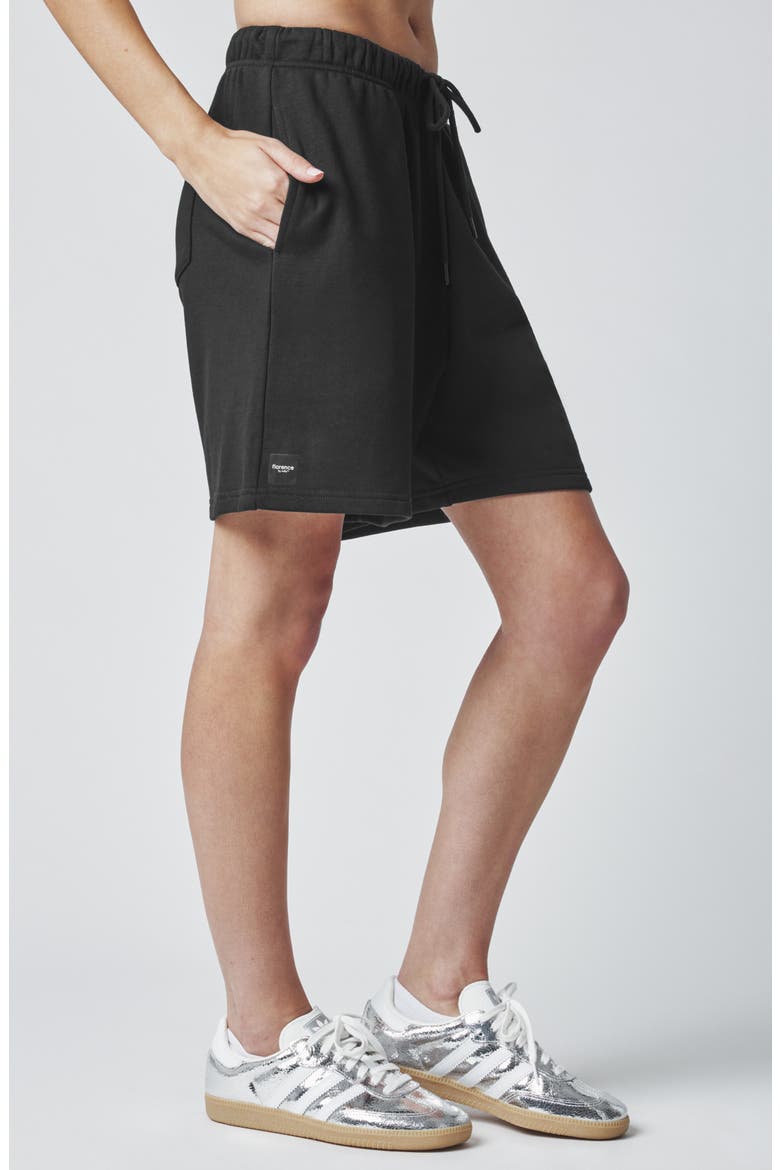 Cozy Crush Boyfriend Shorts, Alternate, color, BLACK