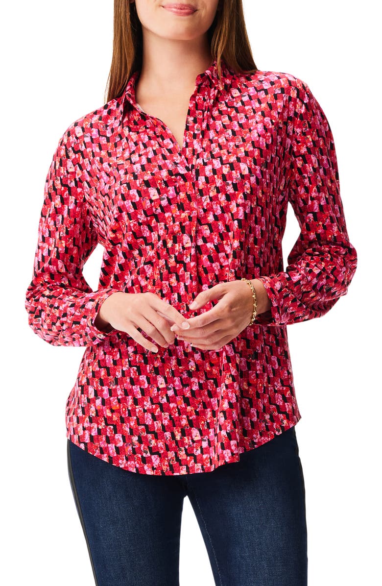 NIC+ZOE Festive Mix Top, Main, color, Red Multi