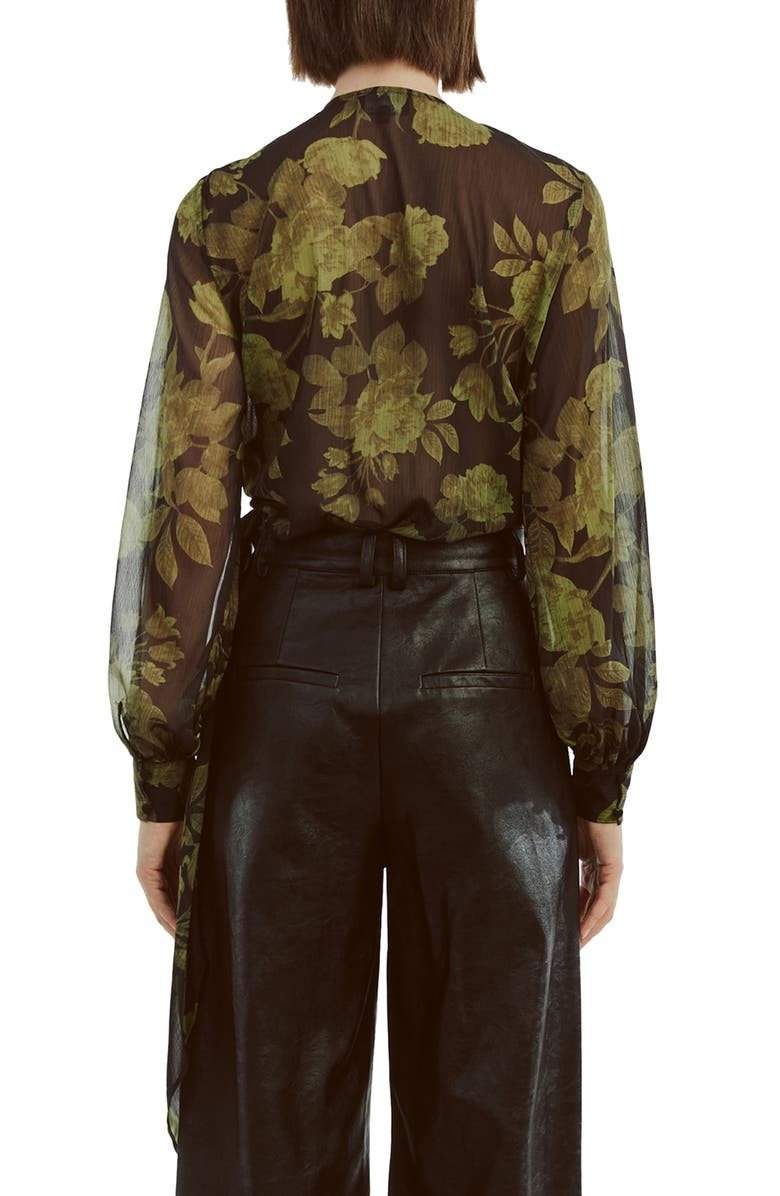 Bardot Diana Floral Georgette Wrap Top, Alternate, color, 
