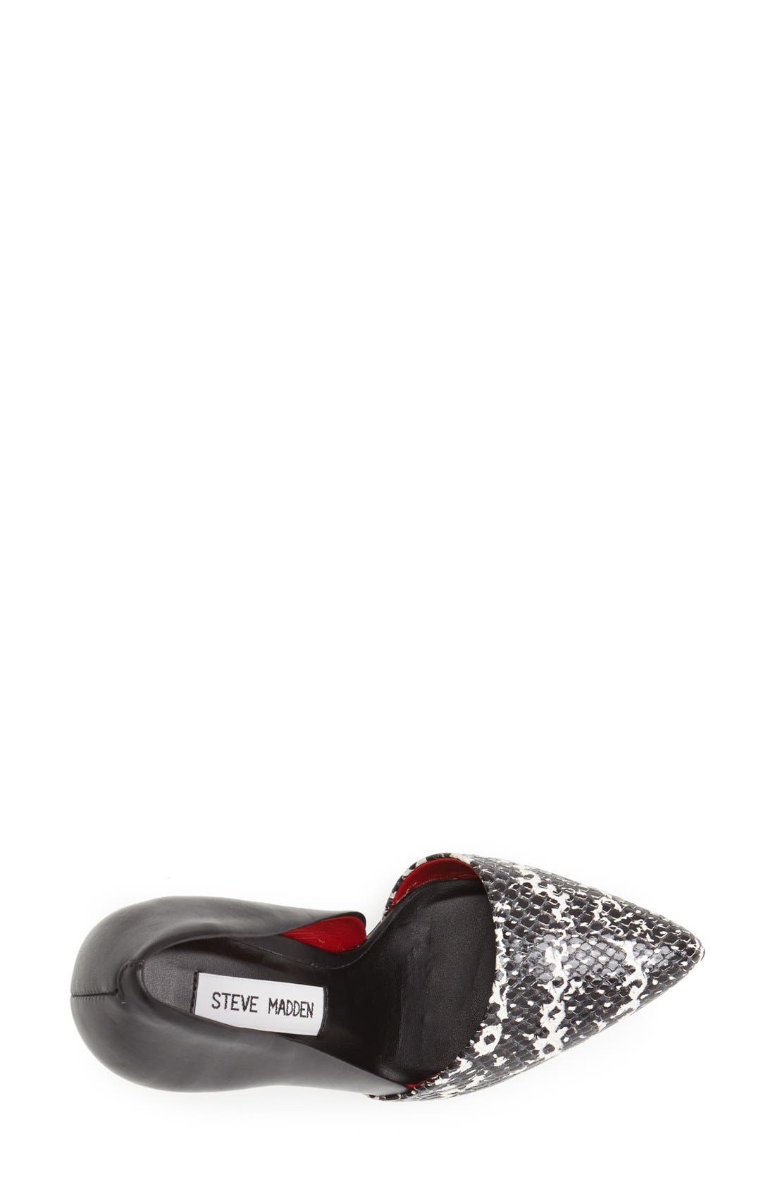 'Frennzy' Pointy Toe Stiletto Pump, Alternate, color, BLACK/ WHITE