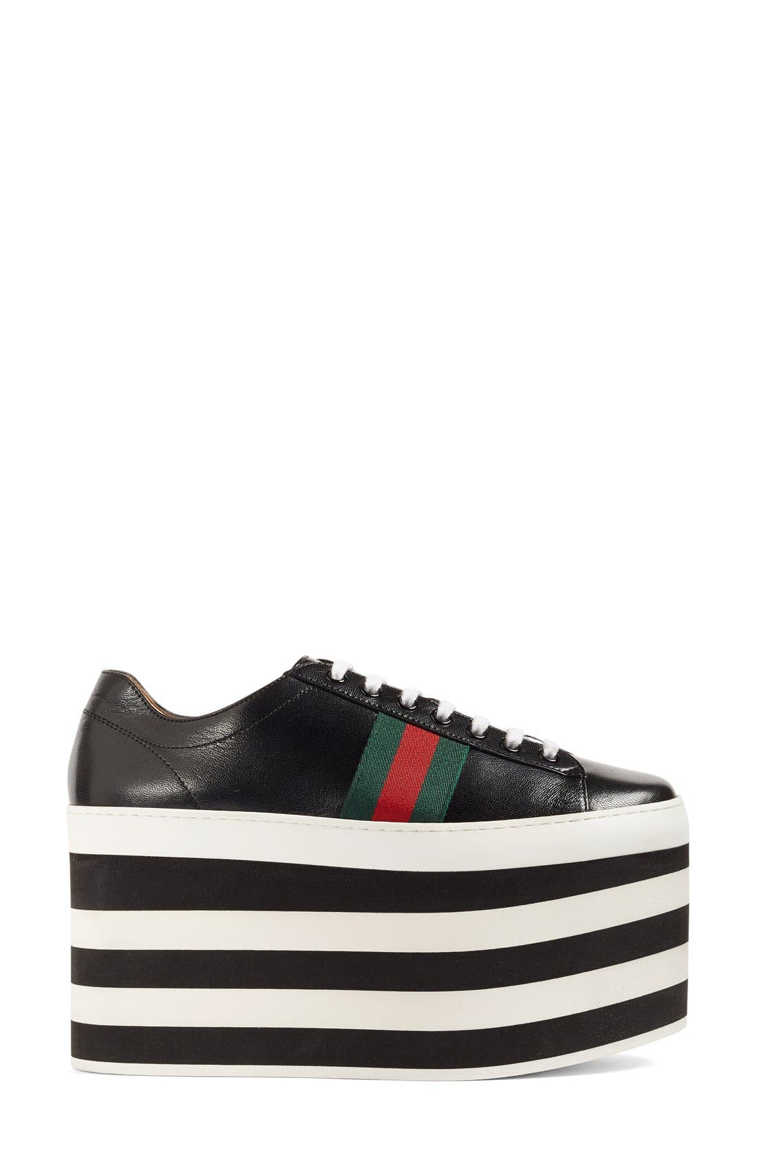 Gucci Peggy Platform Sneaker, Alternate, color, 