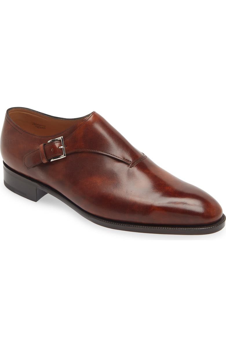 John Lobb Jermynii Monk Strap Shoe, Main, color, 1V- Bracken