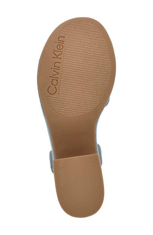 Calvin Klein Summer Ankle Strap Sandal In Medium Blue