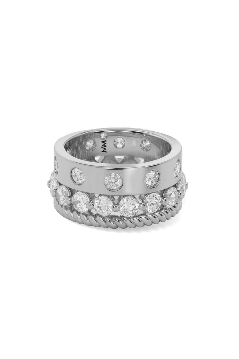 Ashley Venice Set of 3 Rings, Main, color, SILVER-WHITE