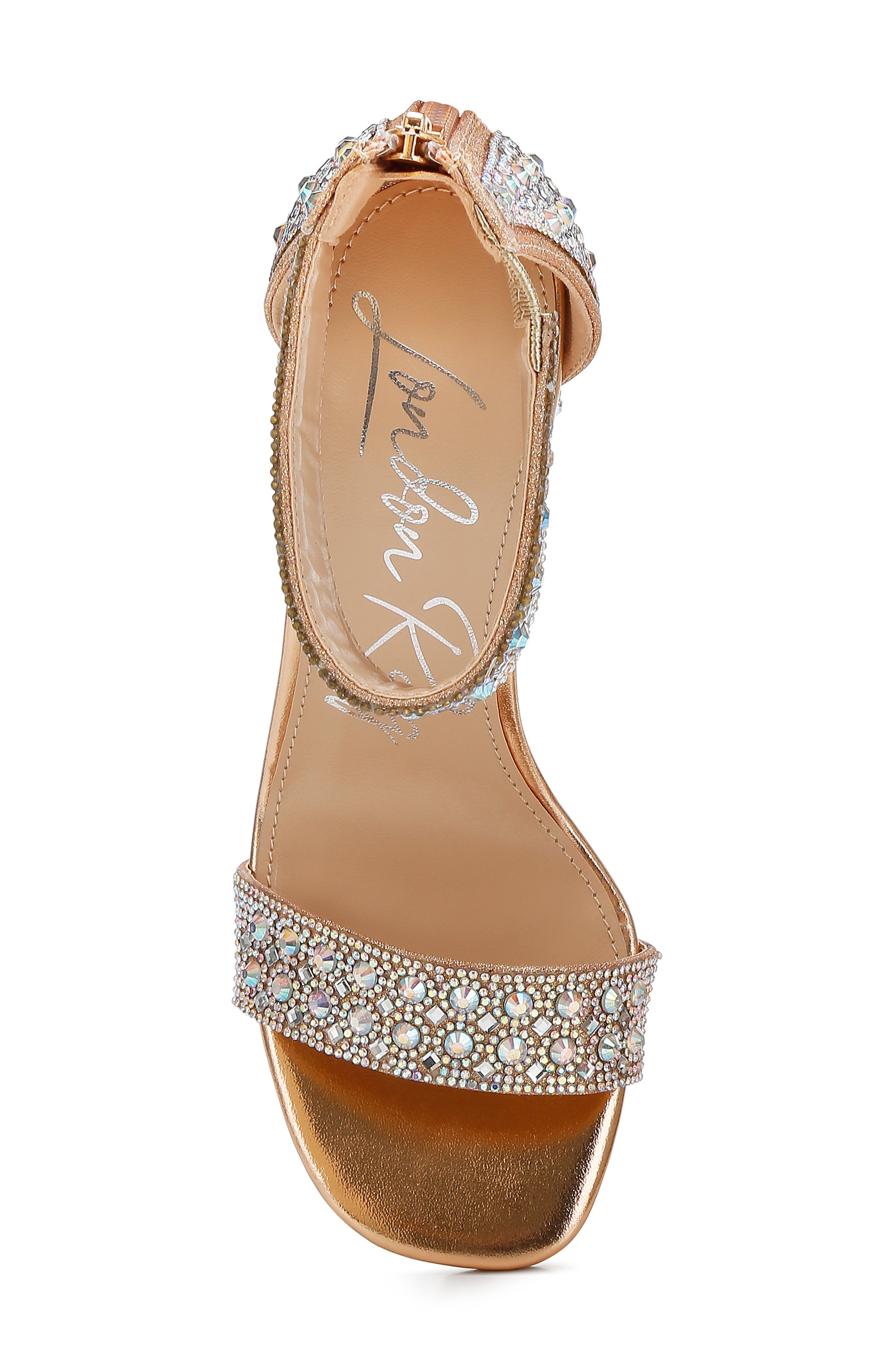 LONDON RAG Cady Embellished Sandal, Alternate, color, Rose Gold