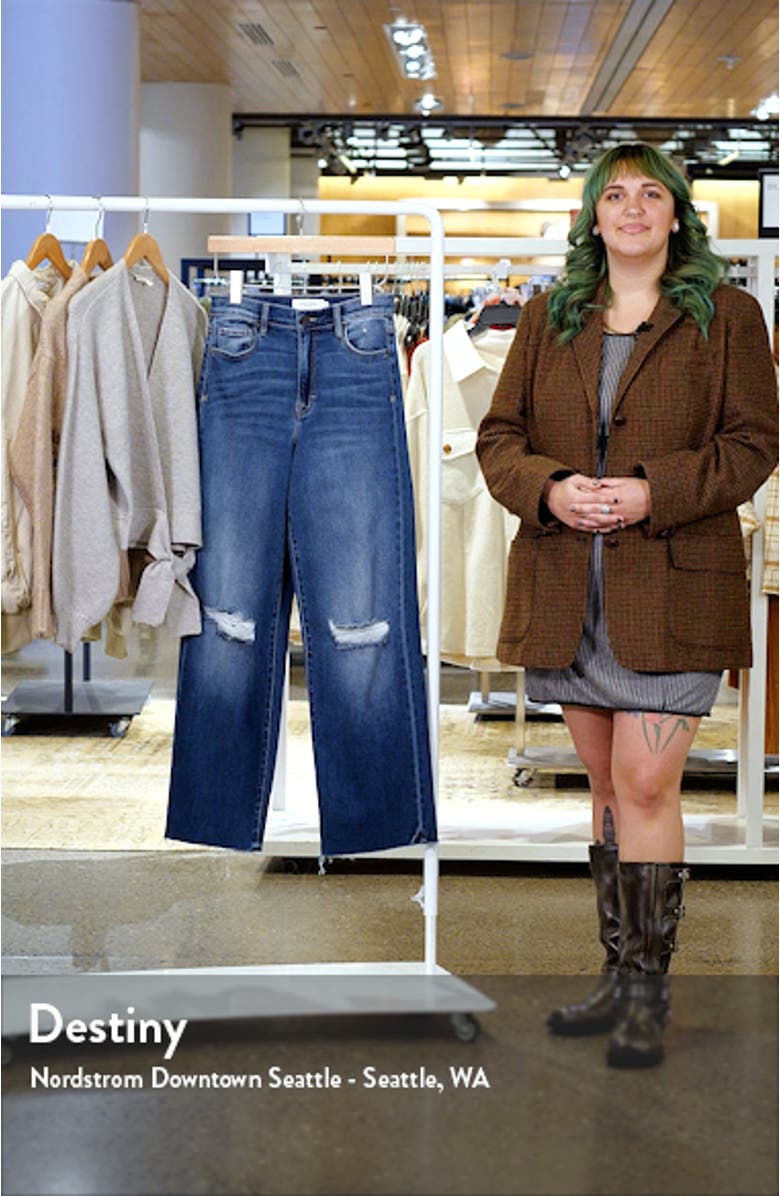 Ripped Straight Leg Dad Jeans, sales video thumbnail