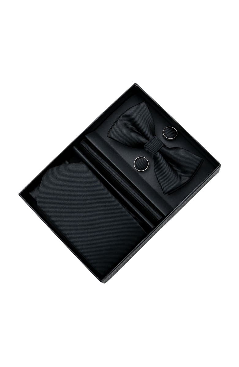 MOUSTACHE Lined Tie Set, Alternate, color, Black