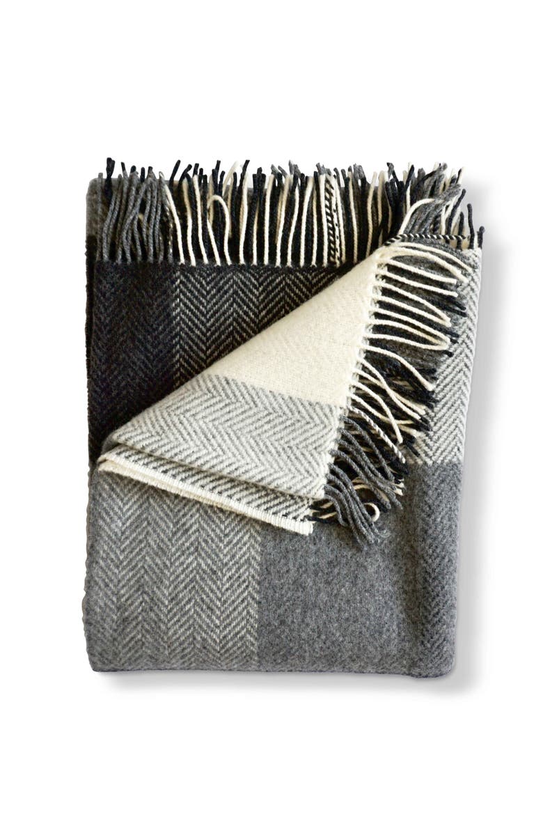 Evangeline Herringbone w/ Cashmere Throws, Main, color, Buffalo Check
