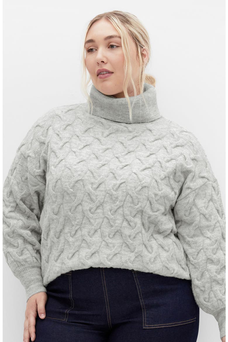 Kaliyah Turtleneck Sweater, Alternate, color, GREY