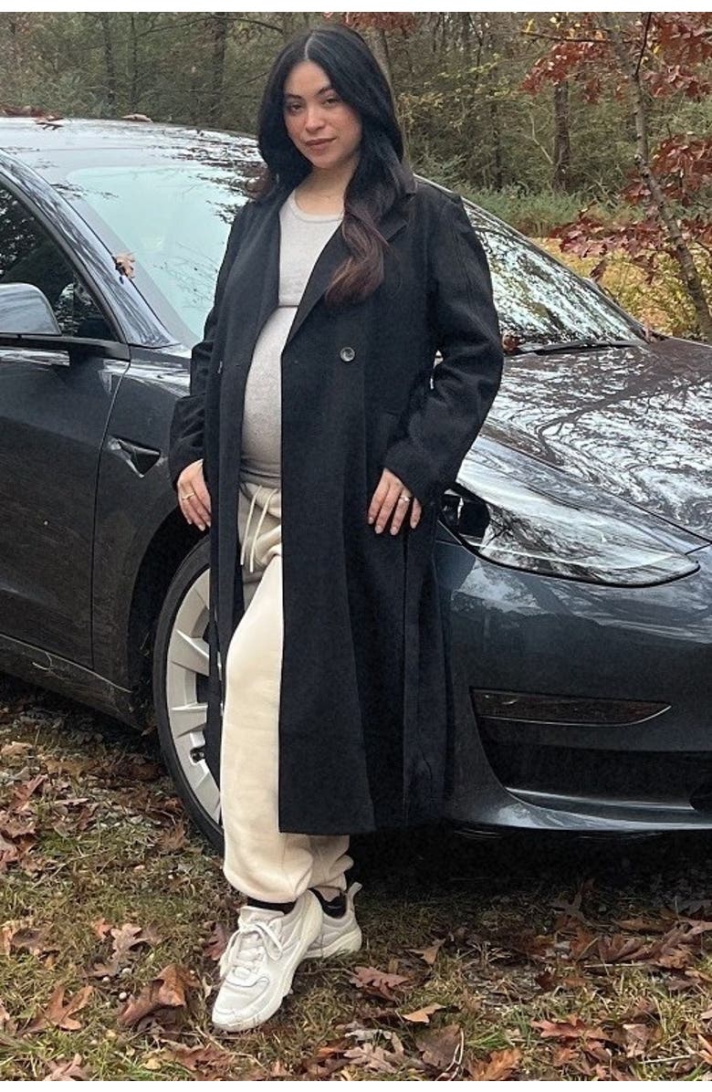 PinkBlush Soft Knit Ruched Maternity Top, Alternate, color,