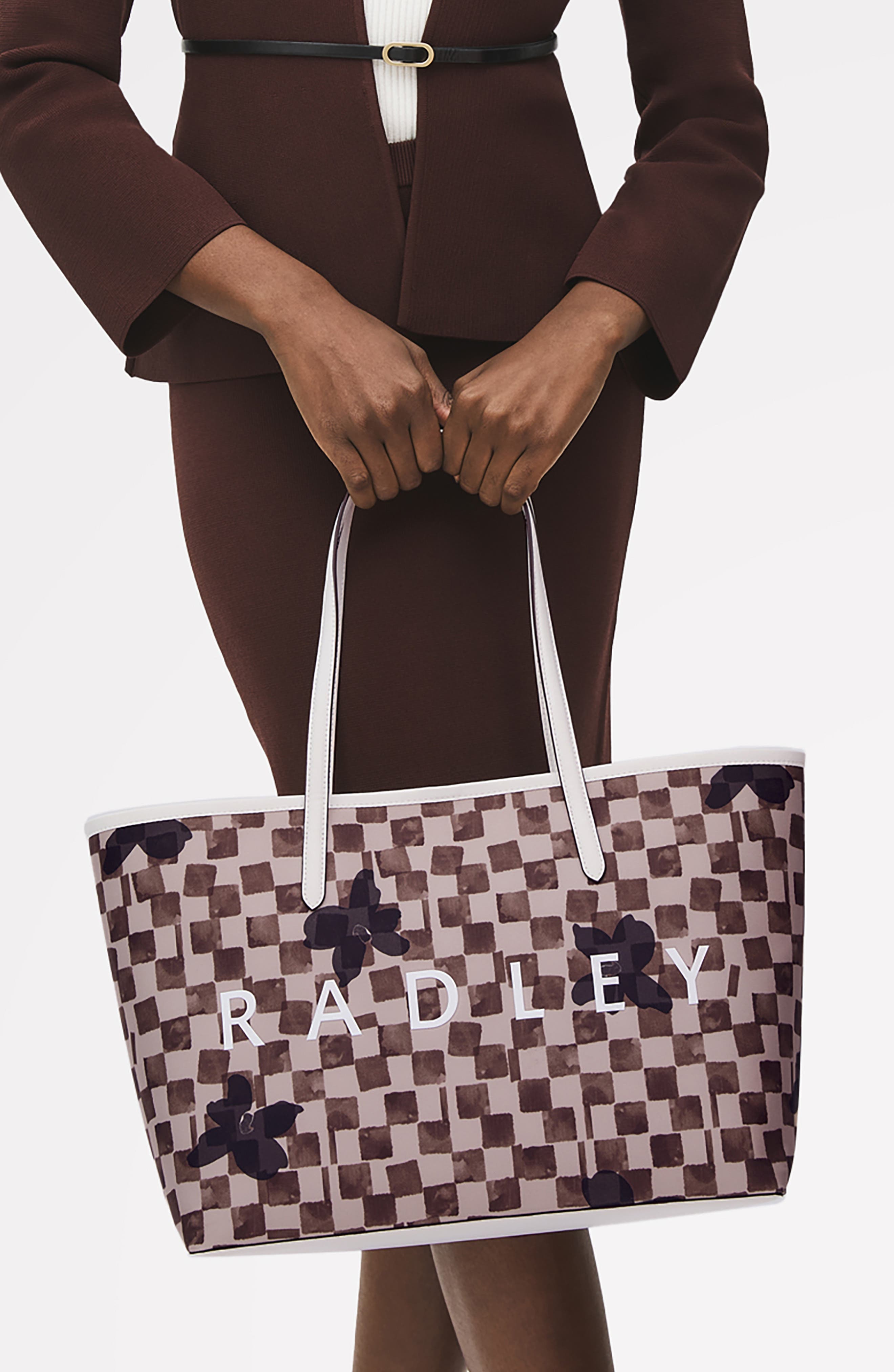 Radley Southwell Gardens Check Large Tote Bag, Alternate, color, Stone