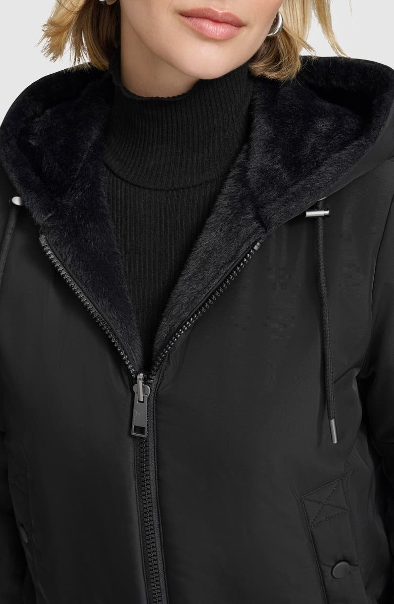 Andrew Marc Dalby Reversible Hooded Jacket, Alternate, color, Black