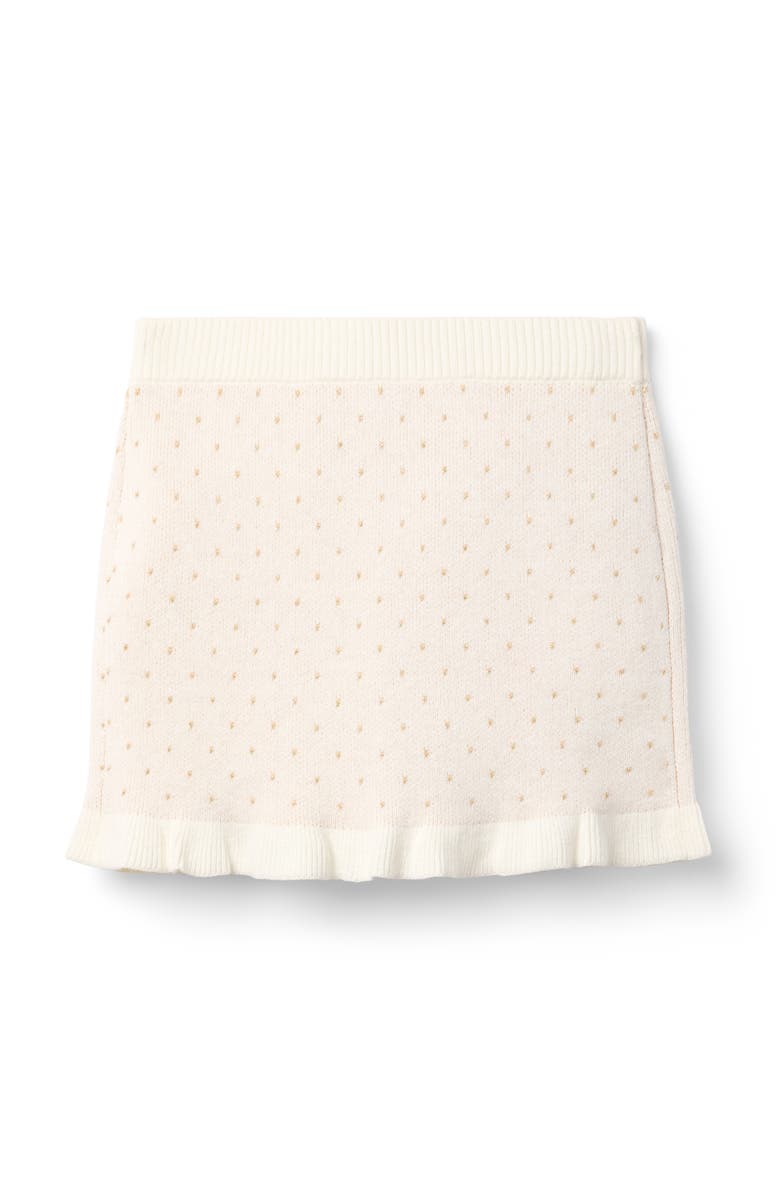 Janie and Jack Sparkle Dot Sweater Skirt, Alternate, color, Beige