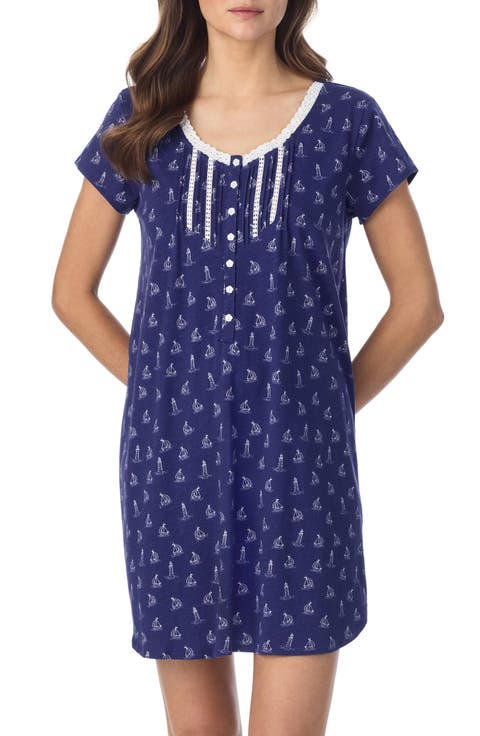 Cotton Jersey Short Nightgown