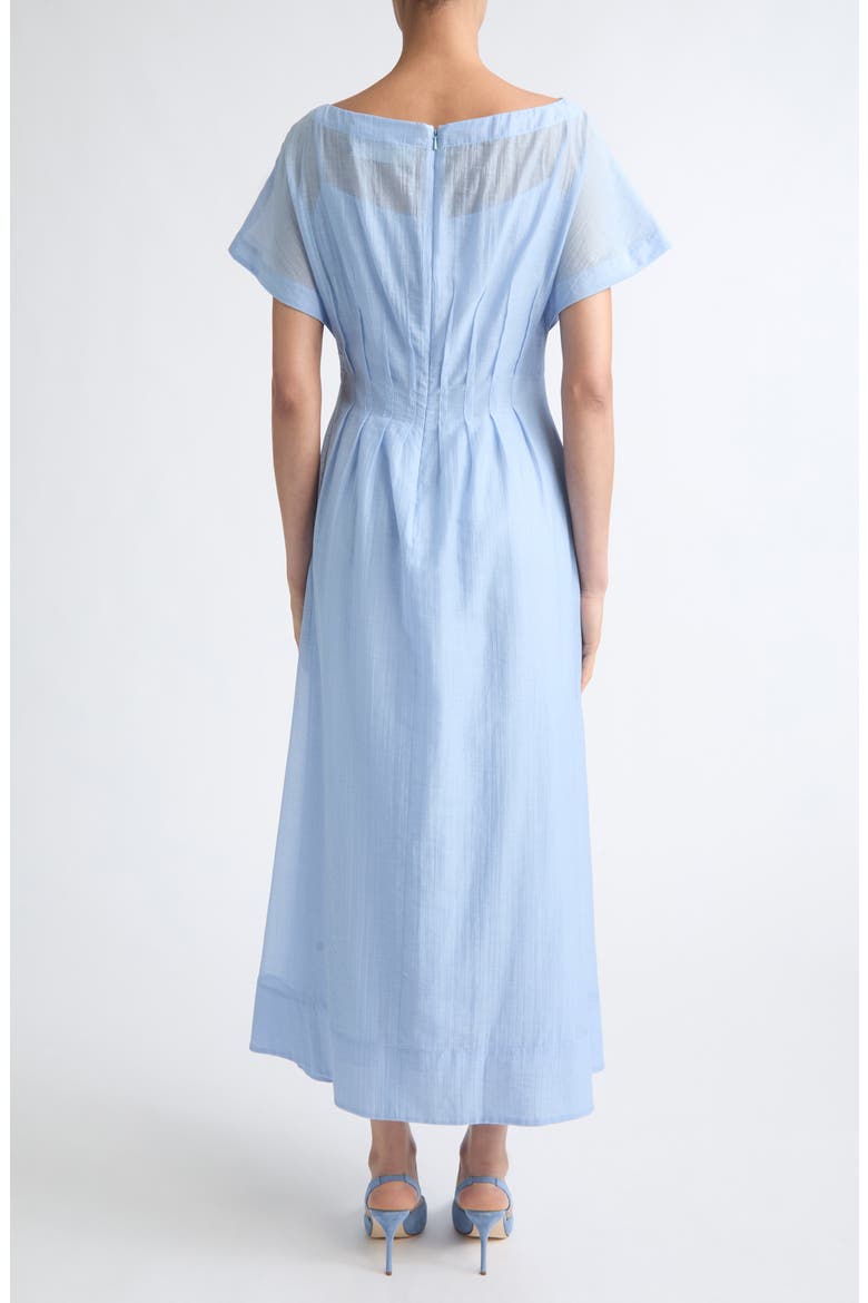 Textured Gauze Midi Dress, Alternate, color, BLUEBELL