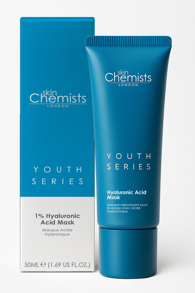 Youth Series 1% Hyaluronic Acid Mask 50ml for Dryness, Fine Lines & Wrinkles, Alternate, color, White