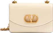 Valentino Garavani Vain VLOGO Leather Shoulder Bag