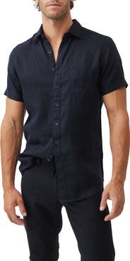 Rodd & Gunn Palm Beach Sports Fit Short Sleeve Linen Button-Up Shirt