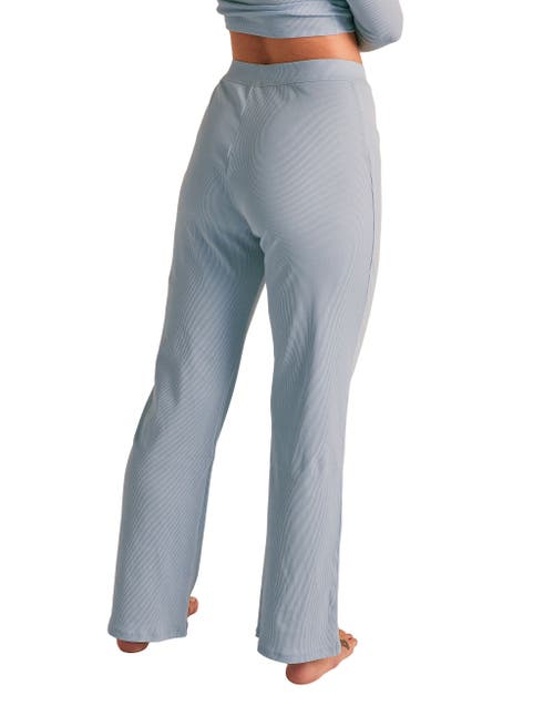 Adore Me Rib Knit Boyfriend Pant In Blue