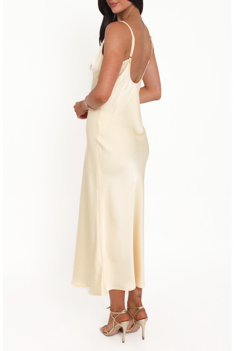Hobi Lace Satin Maxi Slipdress, Alternate, color, BUTTER YELLOW