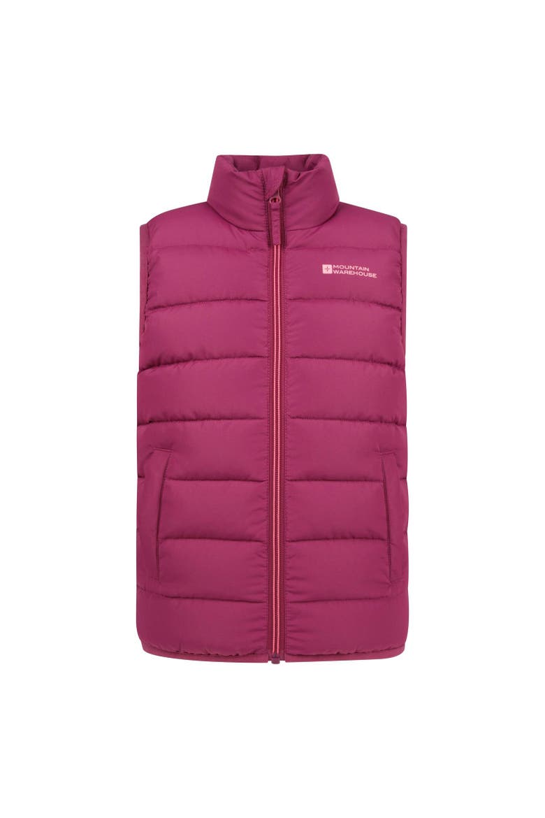 Childrens/Kids Rocko Plain Padded Vest, Main, color, Berry