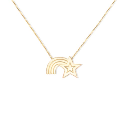Campbell + Charlotte Juju Shooting Star Charm Necklace In Gold