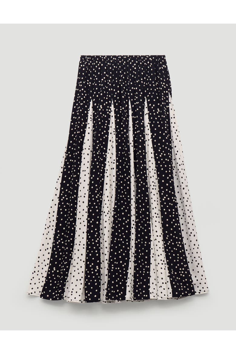 Oti Polka Dot Godet Midi Skirt, Alternate, color, Tiny Polka Dot Mix