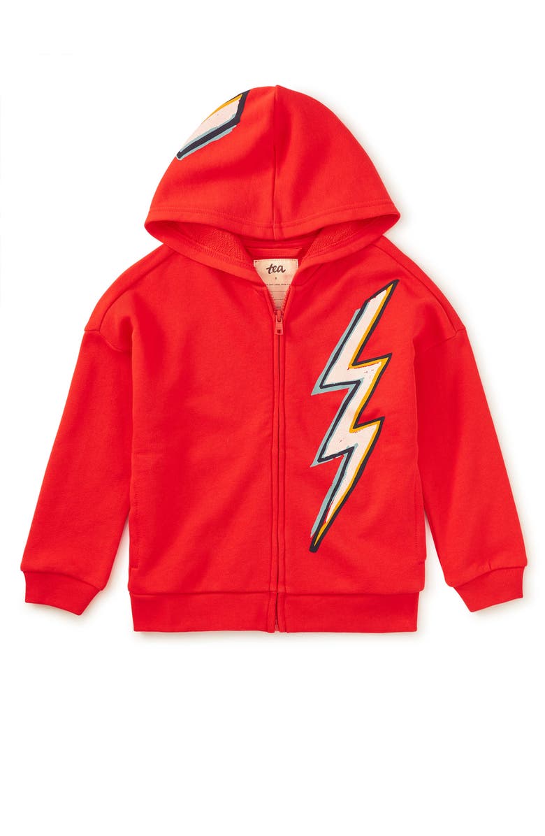 Tea Collection Lightning Bolt Easy Fit Hoodie, Alternate, color, Ray