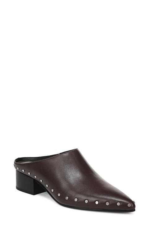 August Studded Leather Mule