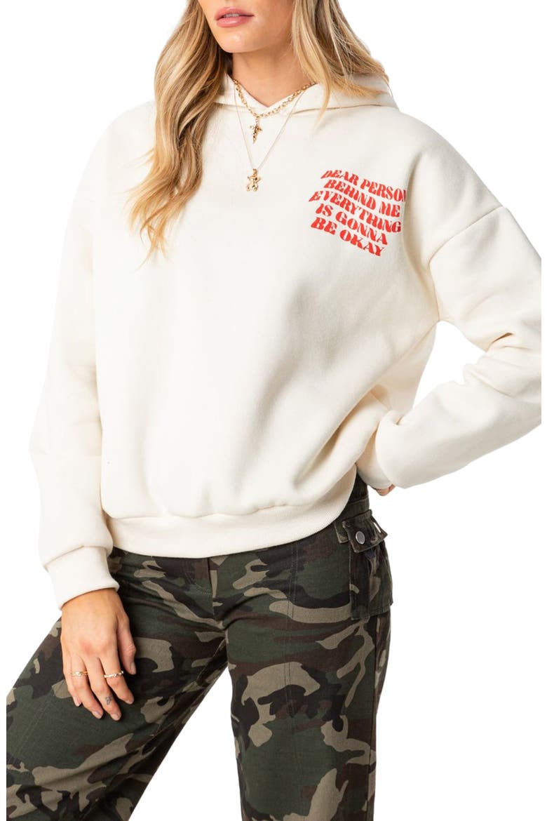 Everything's OK Hoodie, Alternate, color, CREAM