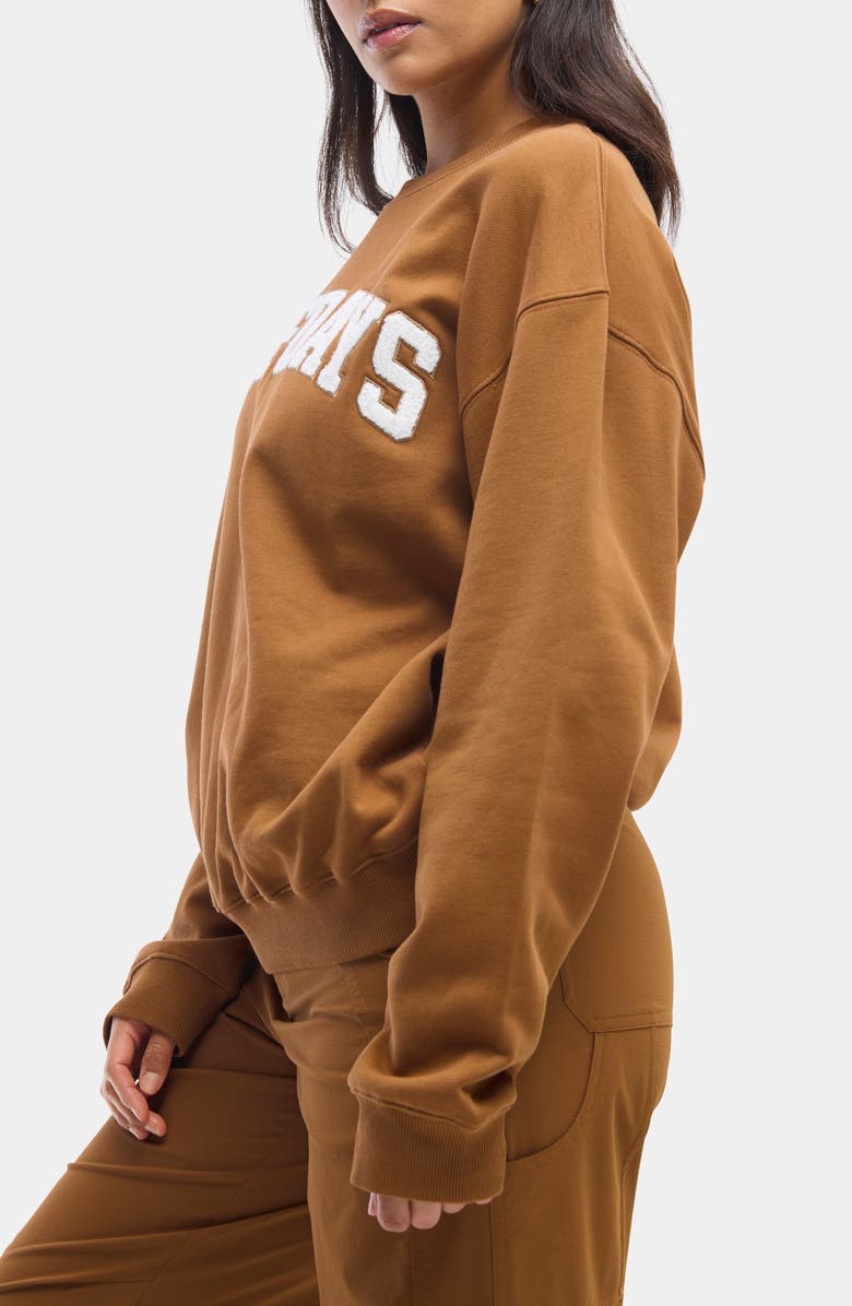 Halfdays Cotton Graphic Sweatshirt, Alternate, color, Nuthatch