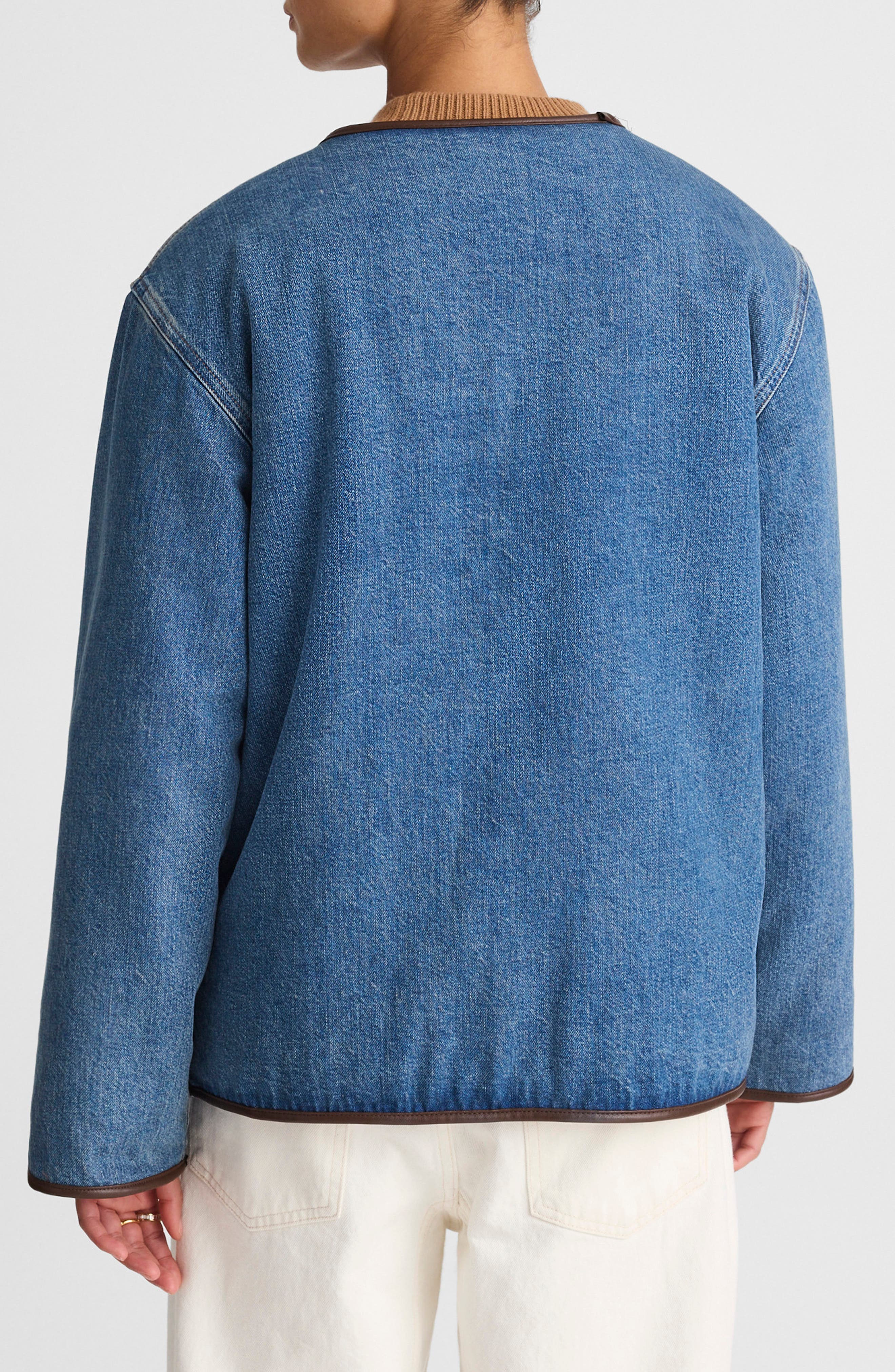 Denim & Faux Shearling Reversible Jacket - image 2