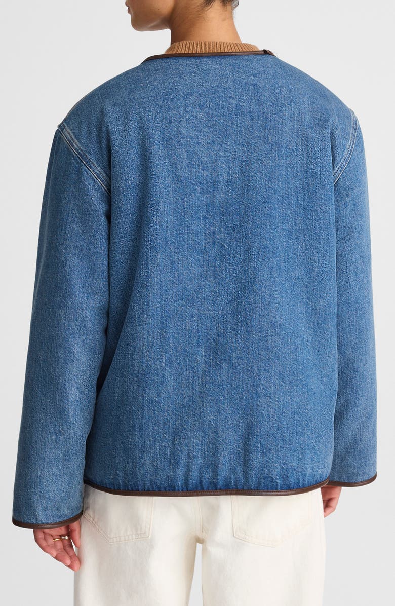 Madewell Denim & Faux Shearling Reversible Jacket, Alternate, color, Petersburg Wash