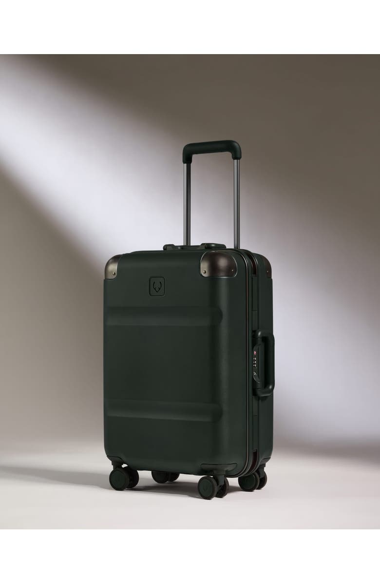 ANTLER Heritage Stripe Cabin Suitcase, Main, color, Dark Forest Green