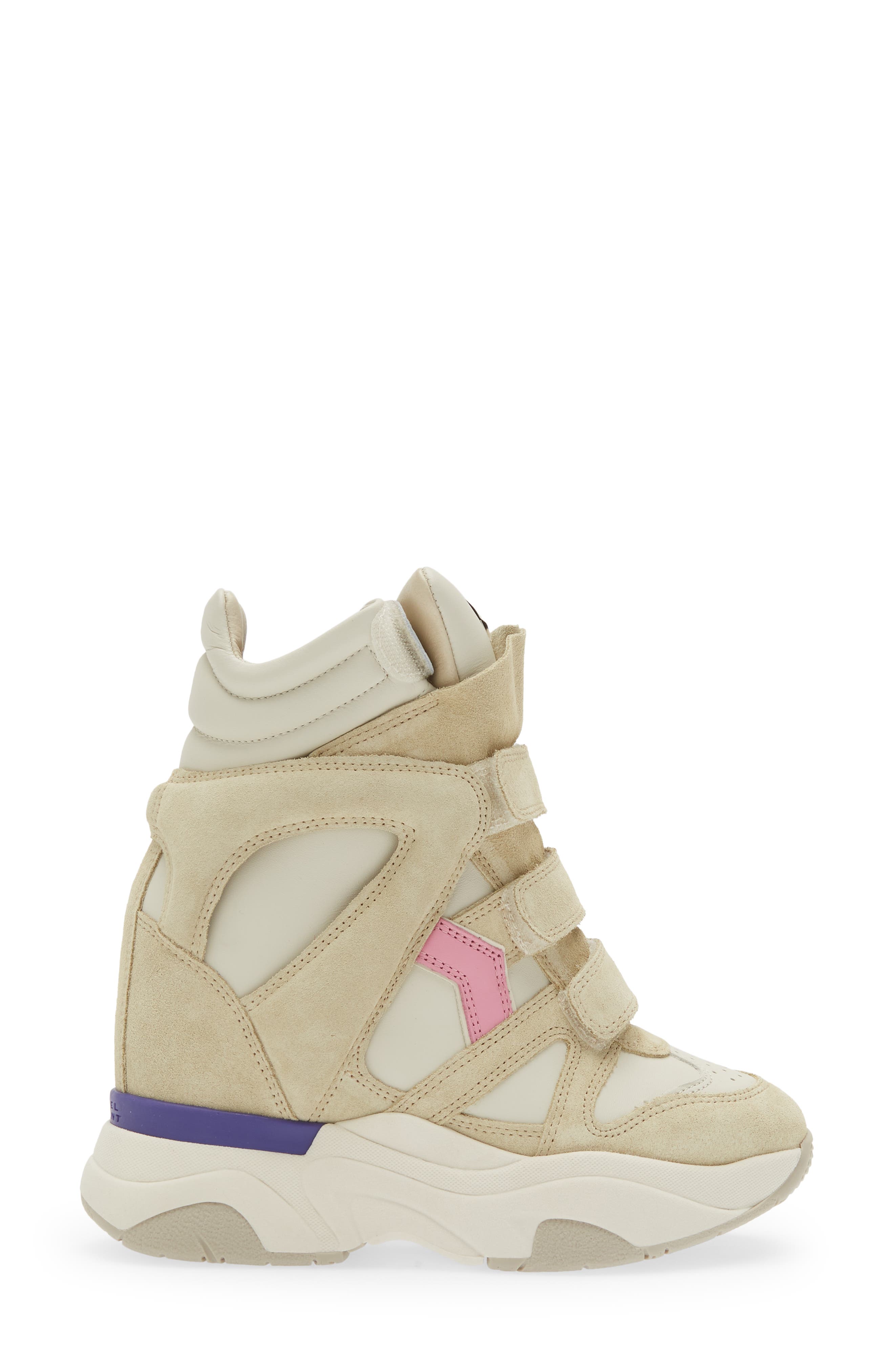 Isabel Marant Balskee Hidden Wedge High Top Sneaker, Alternate, color, 