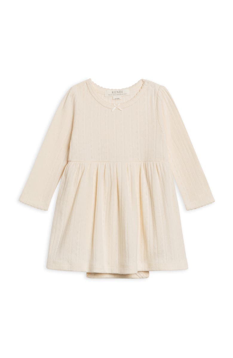 Kendi Willa Pointelle Bodysuit Dress, Alternate, color,