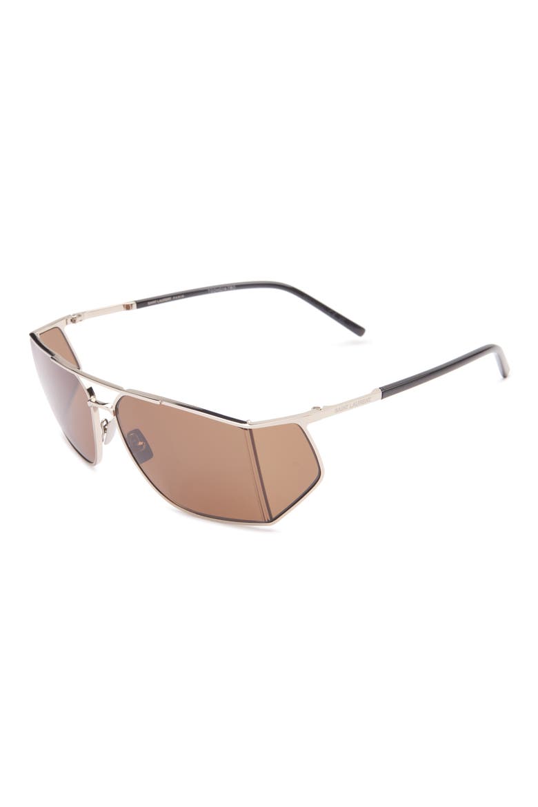 SL 750 59mm Rectangle Sunglasses, Alternate, color, SILVER