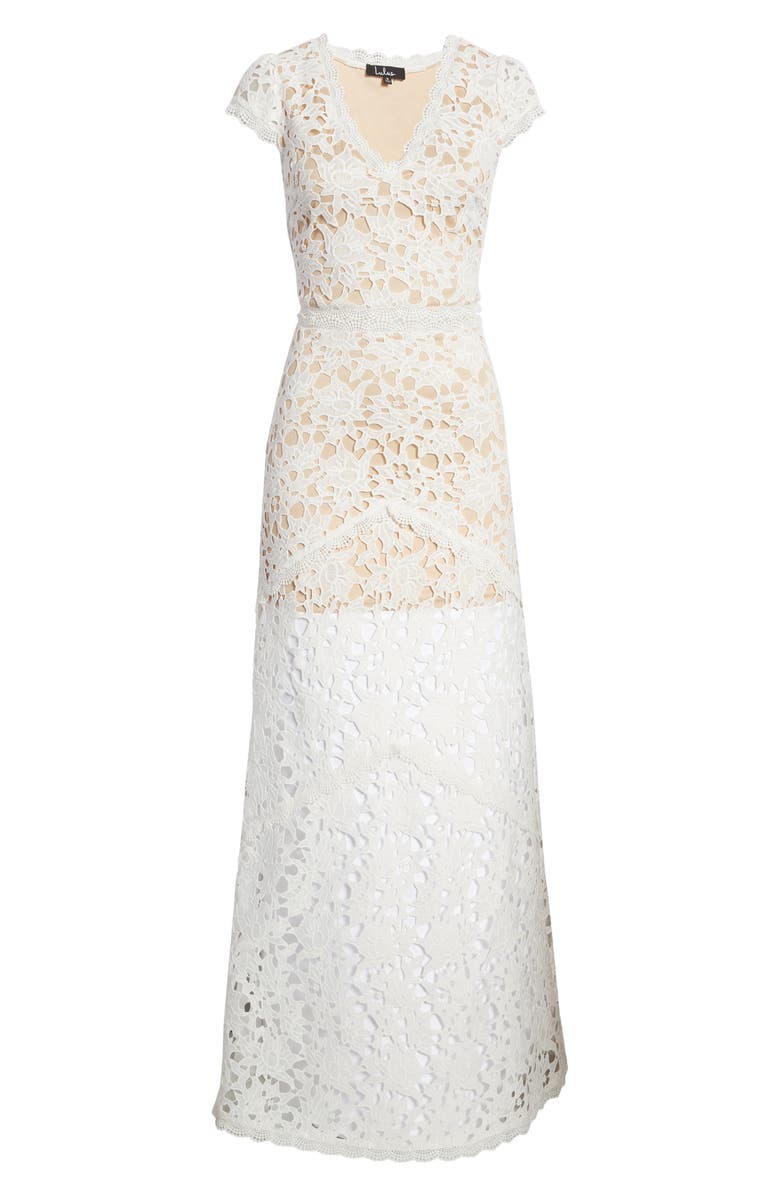 Lulus Special Moments Crochet Two Piece Dress, Alternate, color, 