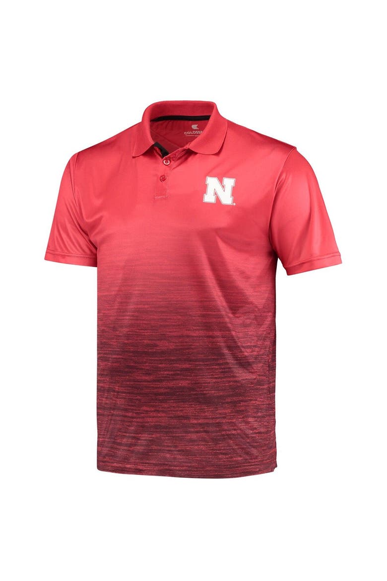 Men's Colosseum Scarlet Nebraska Huskers Marshall Polo, Alternate, color, Scarlet