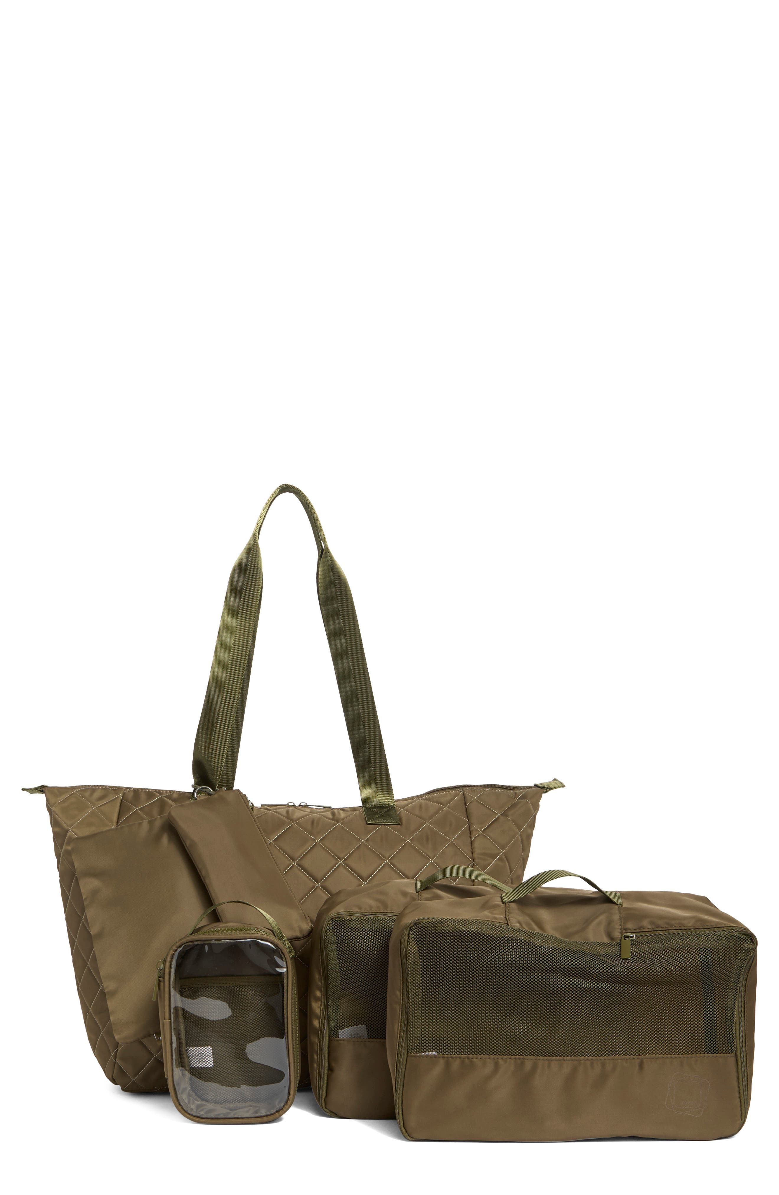 Mytagalongs Ultimate Getaway Weekend Bag Set In Green