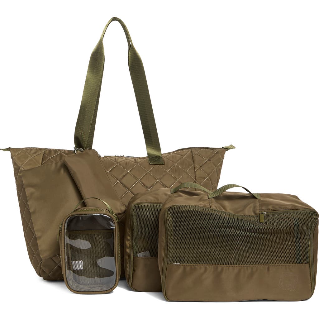 Mytagalongs Ultimate Getaway Weekend Bag Set In Green
