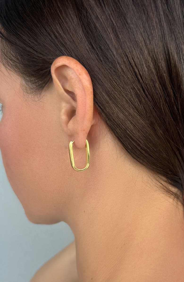 Adornia Laperouse Oval Hoop Earrings, Alternate, color, Gold