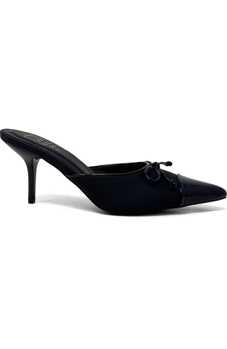 SHUSHOP Naomi Pointed Cap Toe Mule, Alternate, color, Black
