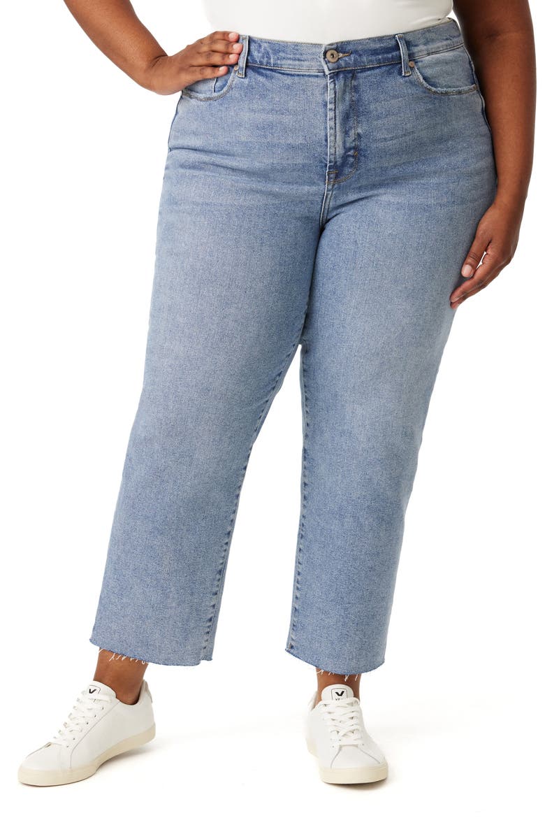 Allie Raw Hem Crop Slim Jeans, Main, color, MARINA