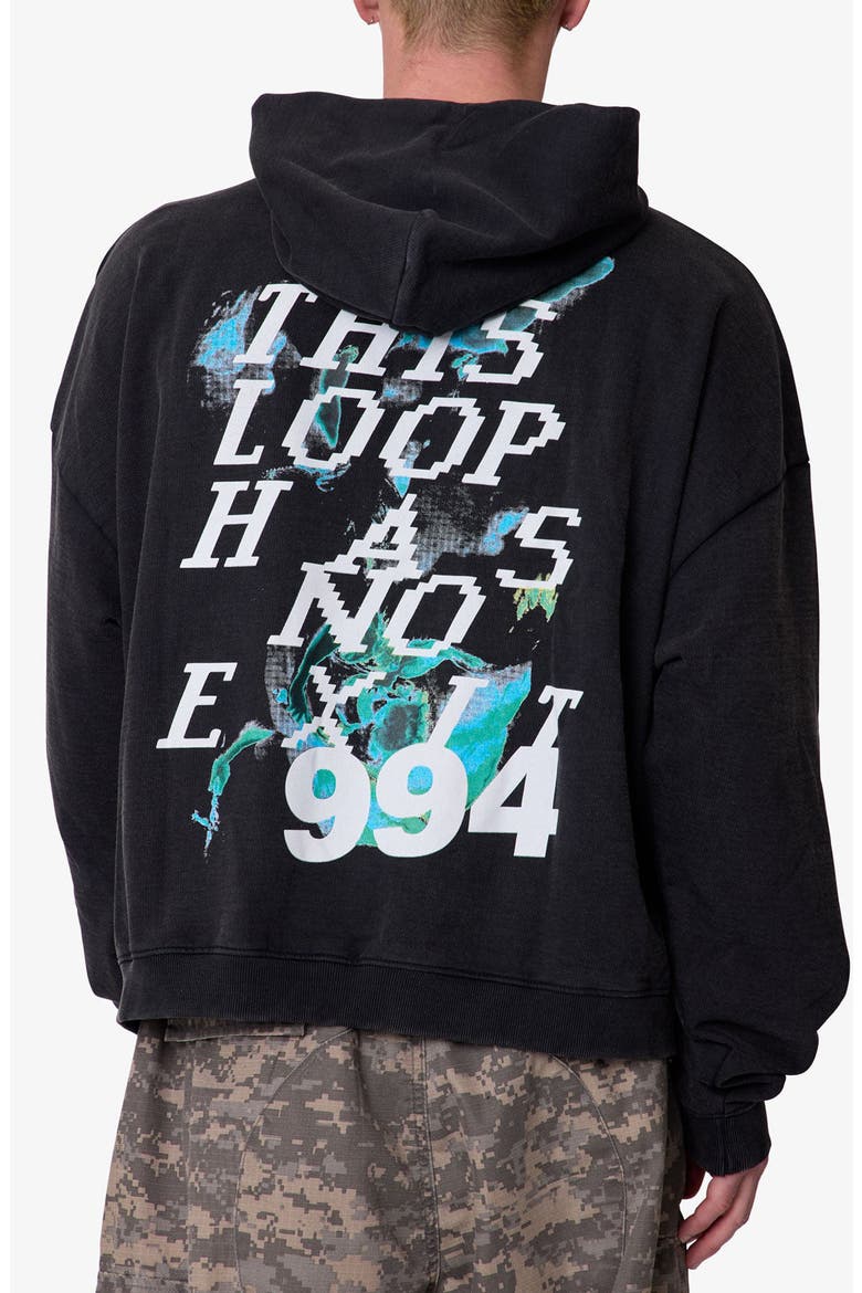 The End Graphic Hoodie, Alternate, color, BLACK