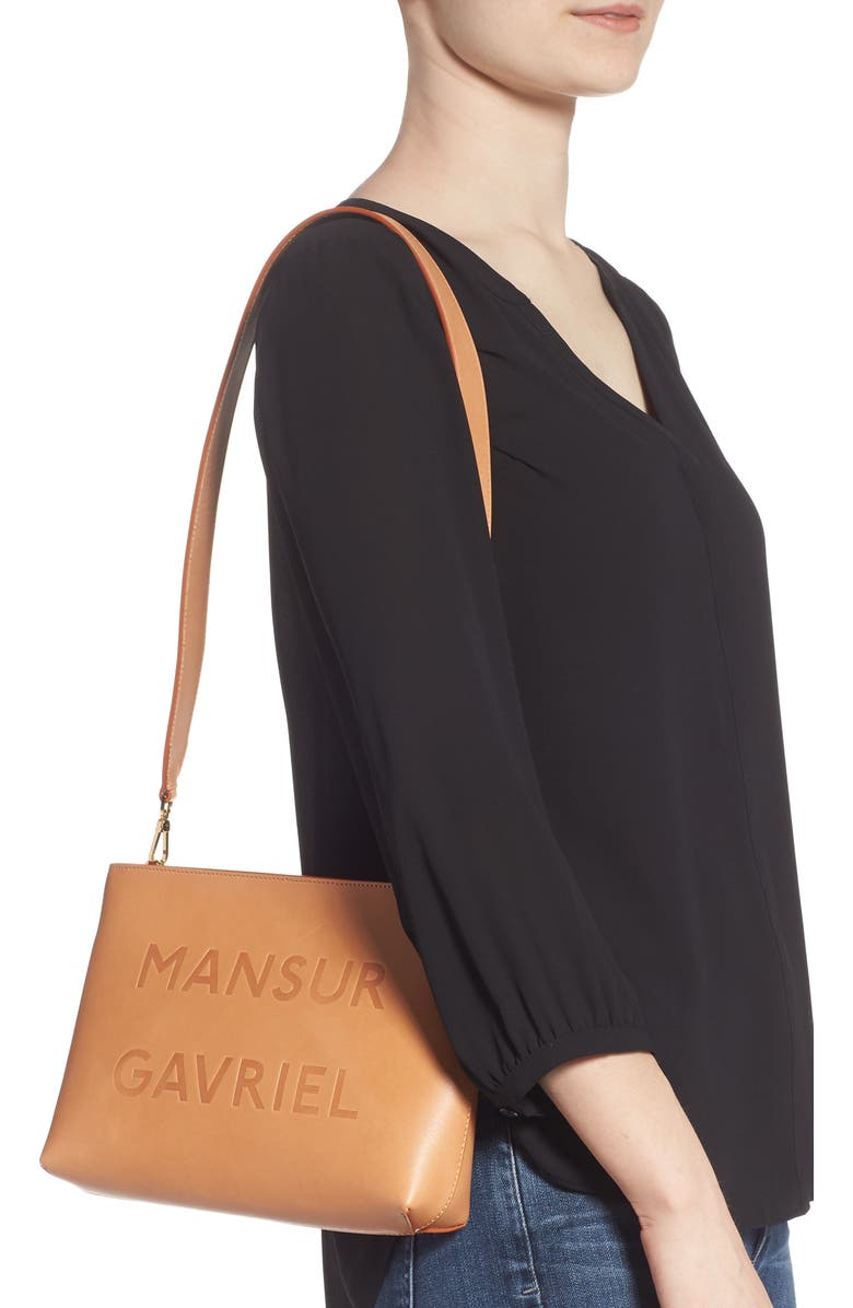 Mansur Gavriel Logo Leather Crossbody Bag, Alternate, color,